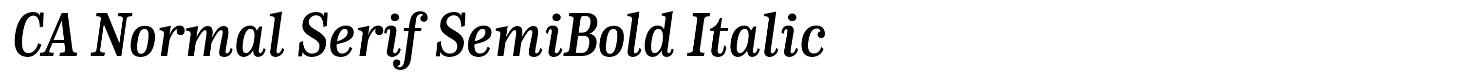 CA Normal Serif SemiBold Italic